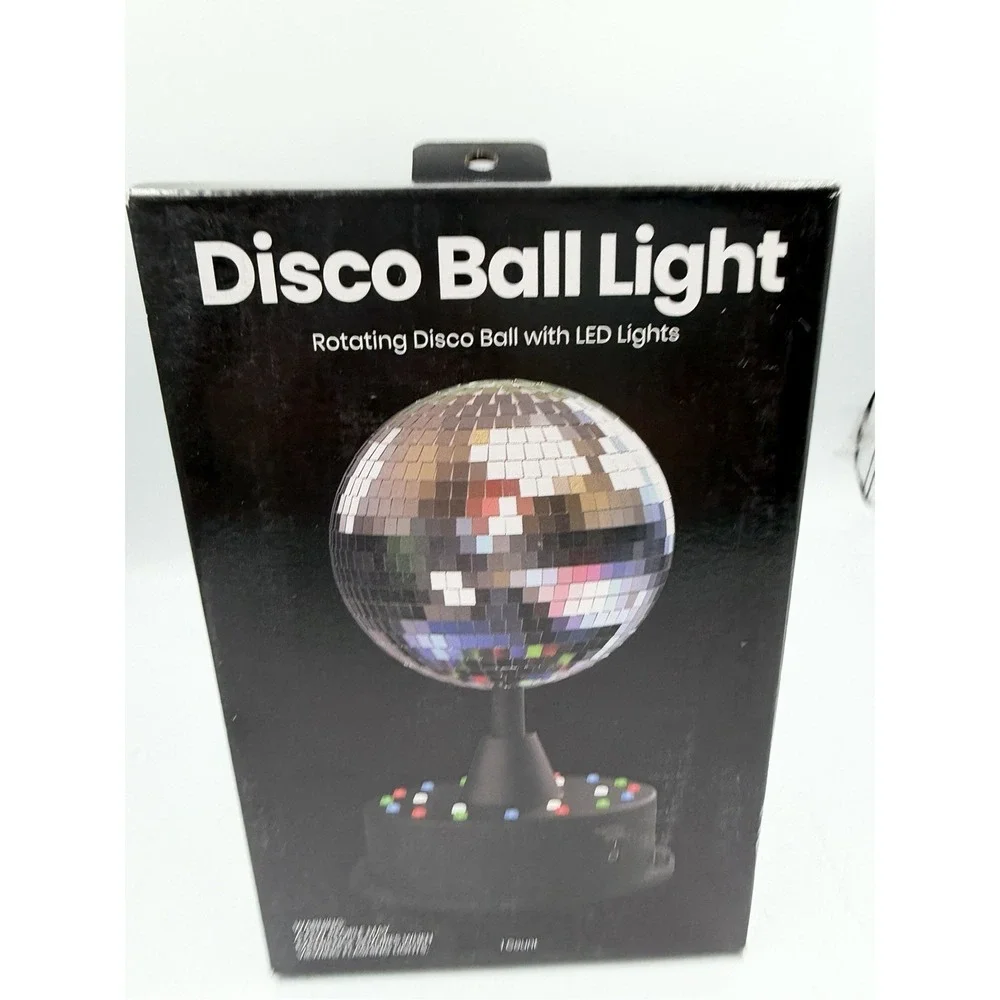 NEW IN BOX GEMS Disco Ball Light Rotating Disco Ball With LEDs 8.75